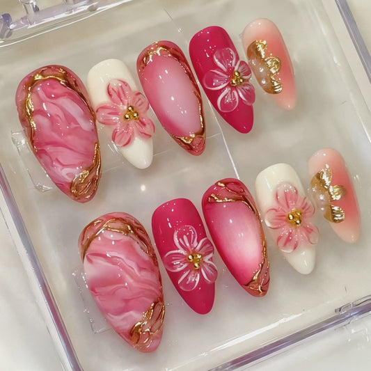 Gold-Plated Handmade Wearable Nails